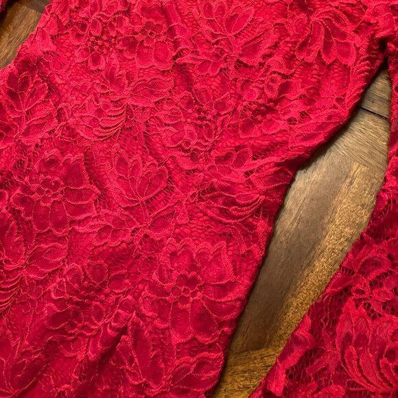 Premier Amour Red Dress Women's Size 8 - Picture 6 of 8